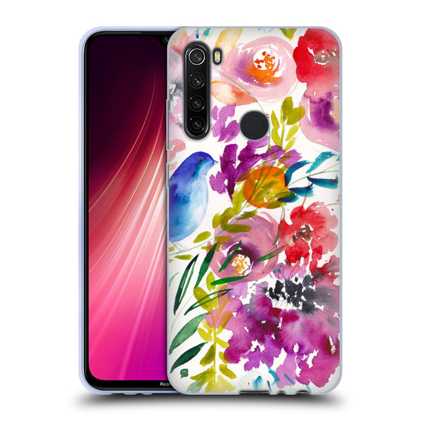 Mai Autumn Floral Garden Bluebird Soft Gel Case for Xiaomi Redmi Note 8T