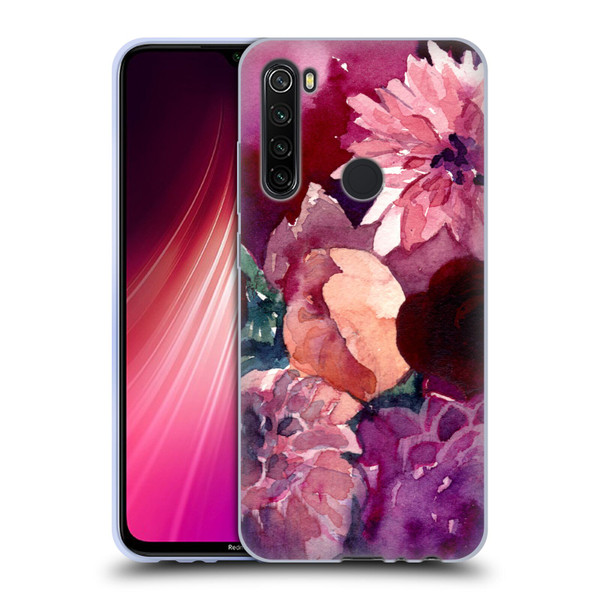 Mai Autumn Floral Garden Dahlias Soft Gel Case for Xiaomi Redmi Note 8T