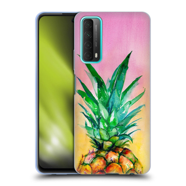 Mai Autumn Paintings Ombre Pineapple Soft Gel Case for Huawei P Smart (2021)