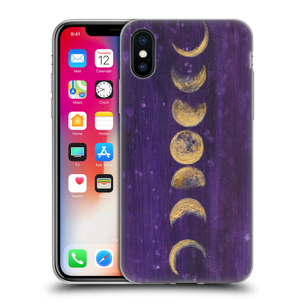 Mai Autumn Space And Sky Moon Phases Soft Gel Case for Apple iPhone X / iPhone XS
