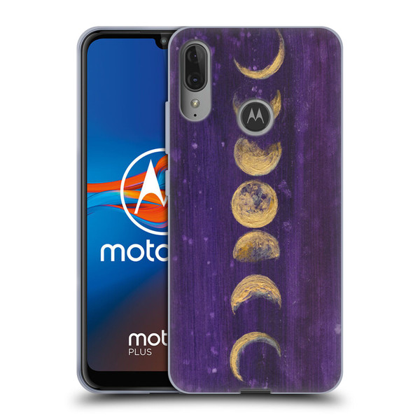 Mai Autumn Space And Sky Moon Phases Soft Gel Case for Motorola Moto E6 Plus