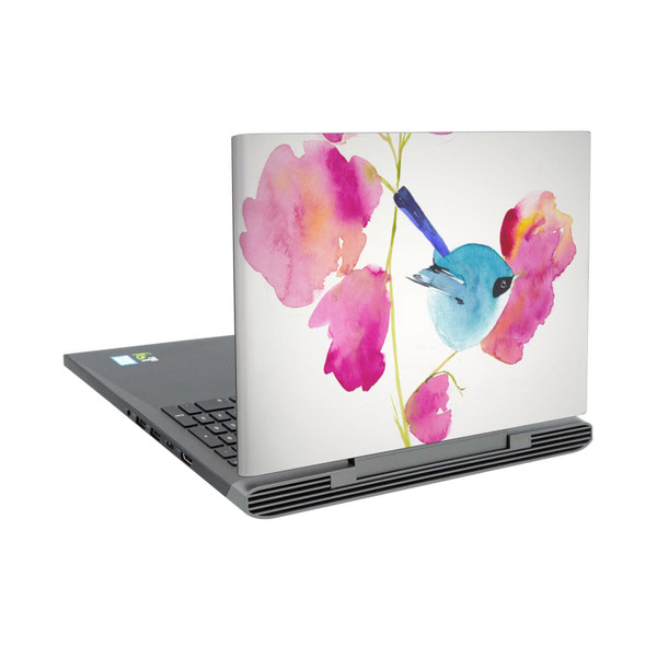 Mai Autumn Floral Blooms Blue Bird Vinyl Sticker Skin Decal Cover for Dell Inspiron 15 7000 P65F