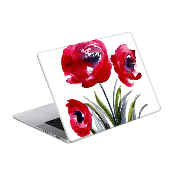 Mai Autumn Floral Blooms Red Flowers Vinyl Sticker Skin Decal Cover for Apple MacBook Pro 16" A2485