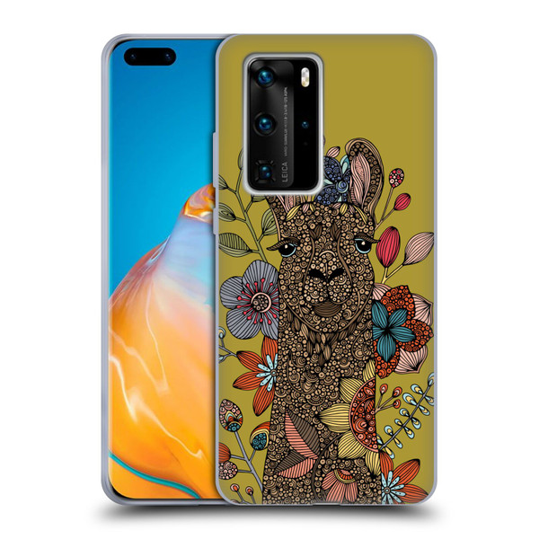 Valentina Animals And Floral Llama Soft Gel Case for Huawei P40 Pro / P40 Pro Plus 5G