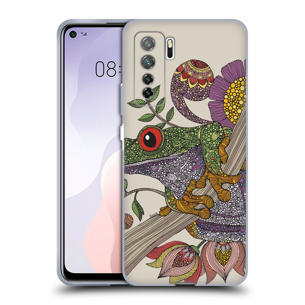 Valentina Animals And Floral Frog Soft Gel Case for Huawei Nova 7 SE/P40 Lite 5G