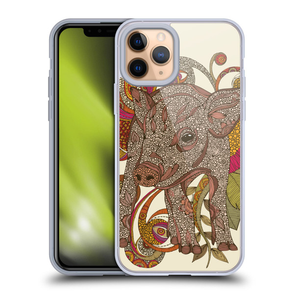 Valentina Animals And Floral Pig Soft Gel Case for Apple iPhone 11 Pro