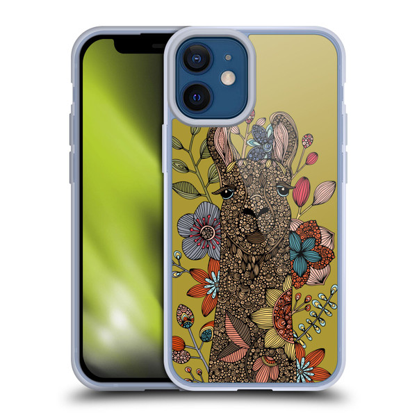Valentina Animals And Floral Llama Soft Gel Case for Apple iPhone 12 Mini