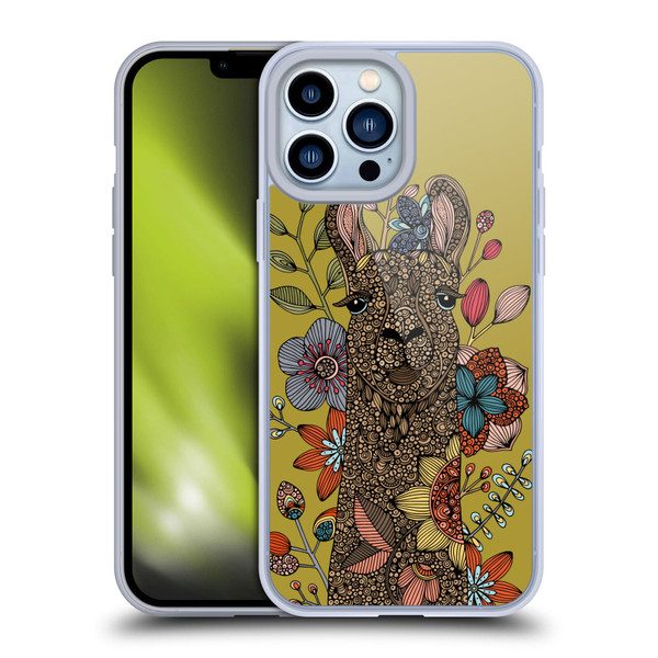 Valentina Animals And Floral Llama Soft Gel Case for Apple iPhone 13 Pro Max