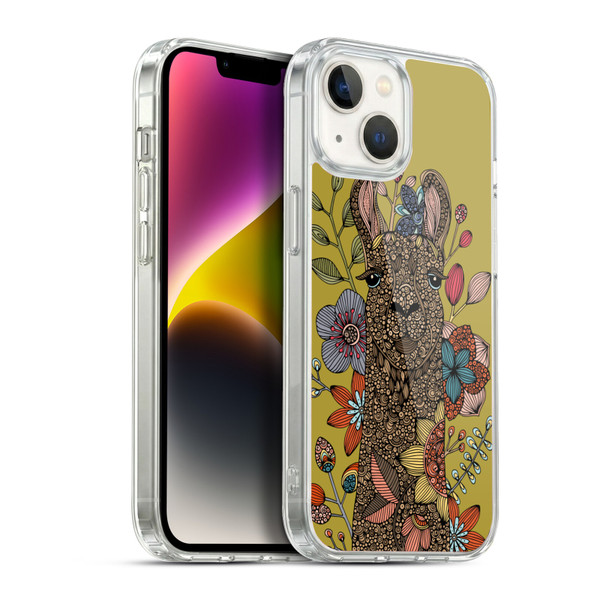 Valentina Animals And Floral Llama Soft Gel Case for Apple iPhone 14