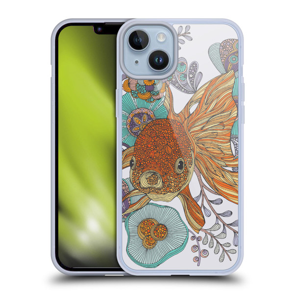 Valentina Animals And Floral Goldfish Soft Gel Case for Apple iPhone 14 Plus