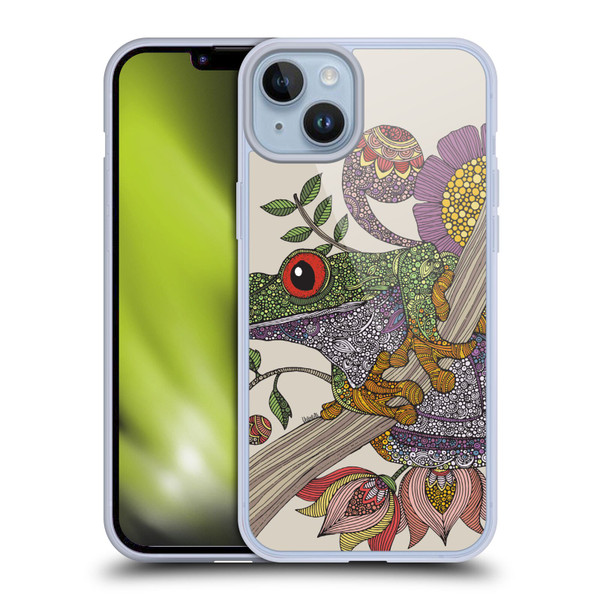 Valentina Animals And Floral Frog Soft Gel Case for Apple iPhone 14 Plus