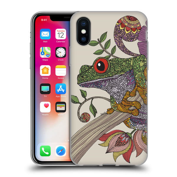 Valentina Animals And Floral Frog Soft Gel Case for Apple iPhone X / iPhone XS