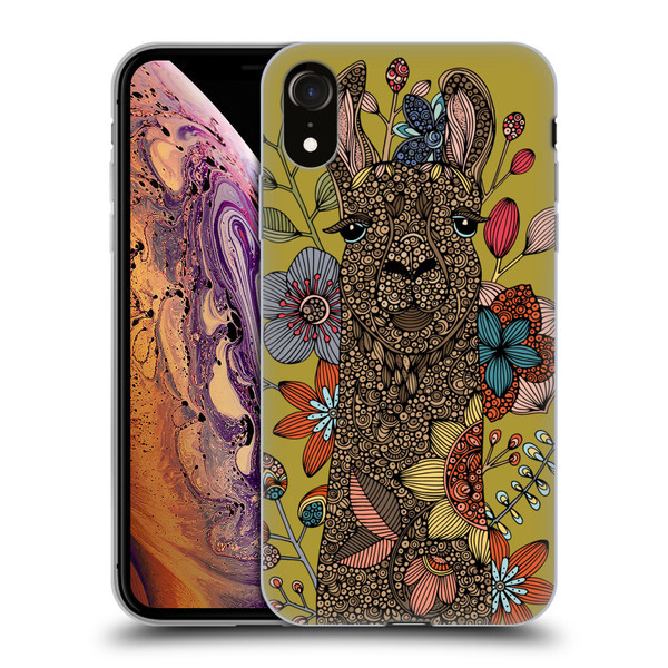Valentina Animals And Floral Llama Soft Gel Case for Apple iPhone XR