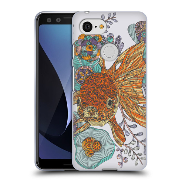 Valentina Animals And Floral Goldfish Soft Gel Case for Google Pixel 3