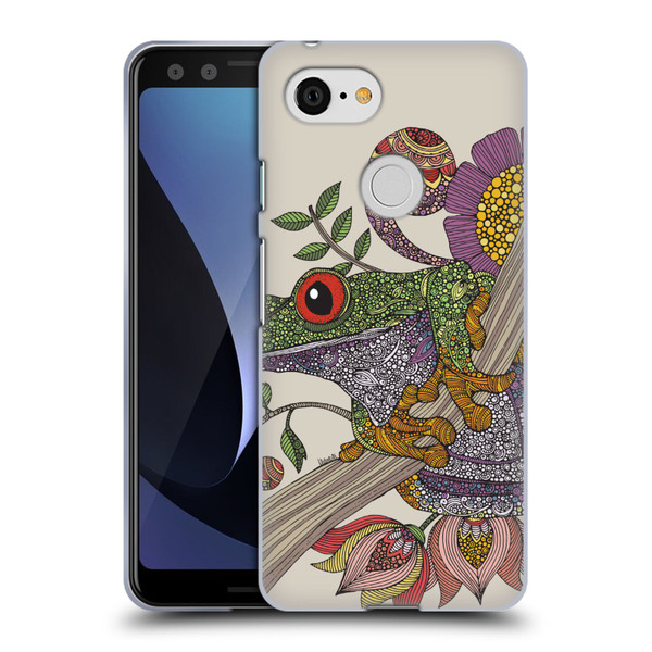 Valentina Animals And Floral Frog Soft Gel Case for Google Pixel 3