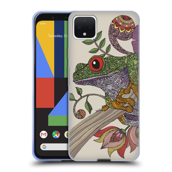Valentina Animals And Floral Frog Soft Gel Case for Google Pixel 4 XL
