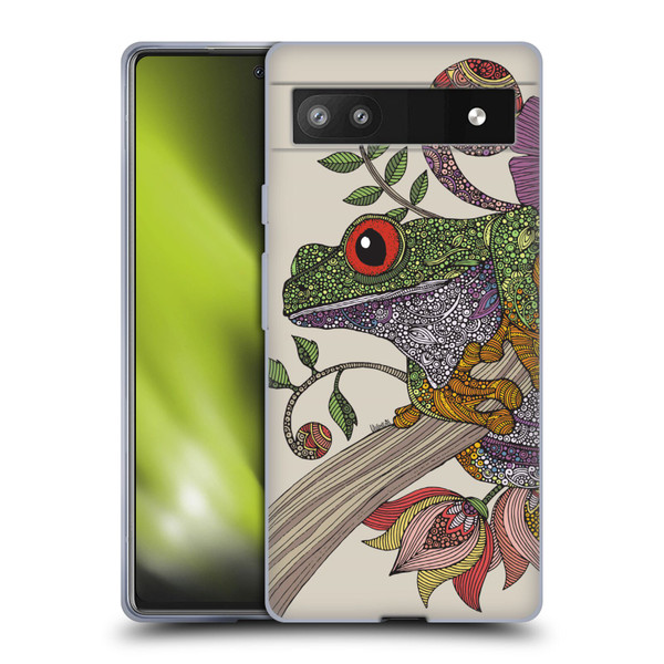 Valentina Animals And Floral Frog Soft Gel Case for Google Pixel 6a