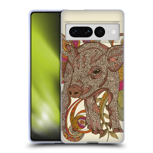 Valentina Animals And Floral Pig Soft Gel Case for Google Pixel 7 Pro