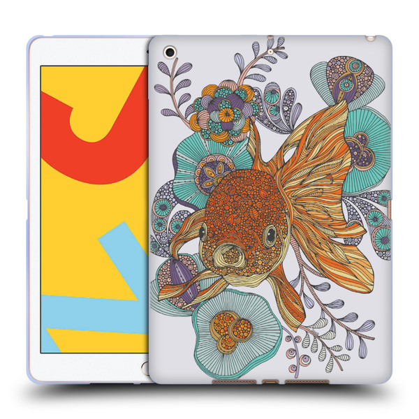Valentina Animals And Floral Goldfish Soft Gel Case for Apple iPad 10.2 2019/2020/2021