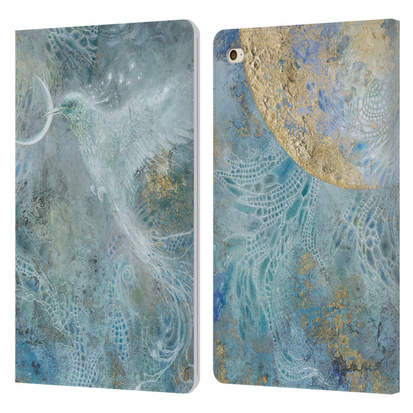 Stephanie Law Birds Silvers Of The Moon Leather Book Wallet Case Cover For Apple iPad mini 4