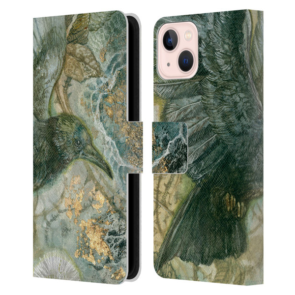 Stephanie Law Birds Detached Shadow Leather Book Wallet Case Cover For Apple iPhone 13