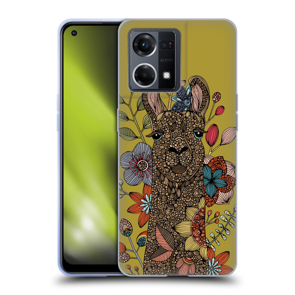 Valentina Animals And Floral Llama Soft Gel Case for OPPO Reno8 4G