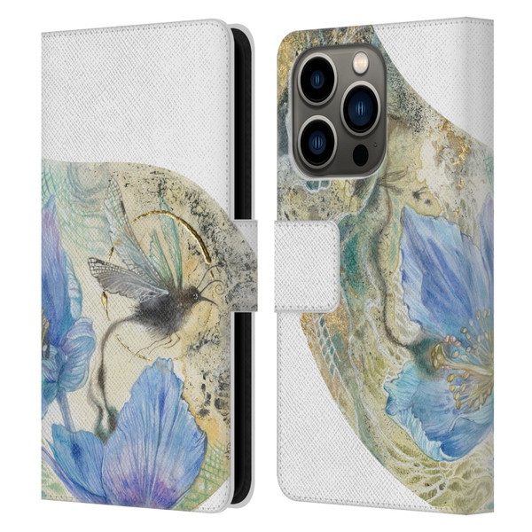 Stephanie Law Birds Flourish Leather Book Wallet Case Cover For Apple iPhone 14 Pro