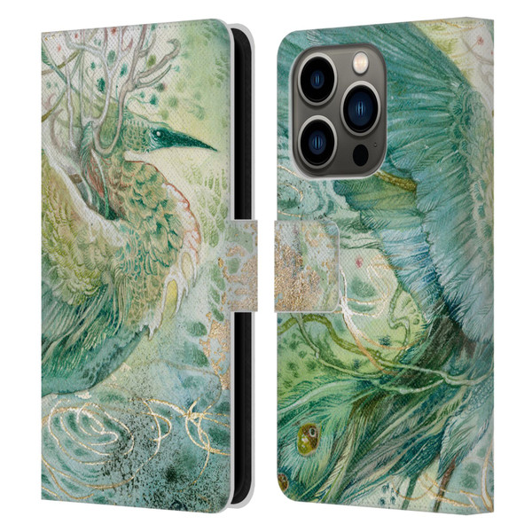 Stephanie Law Birds Phoenix Leather Book Wallet Case Cover For Apple iPhone 14 Pro