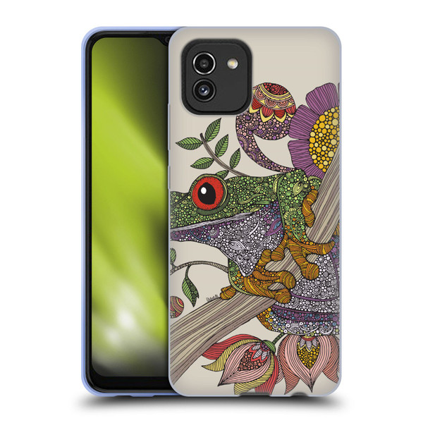 Valentina Animals And Floral Frog Soft Gel Case for Samsung Galaxy A03 (2021)
