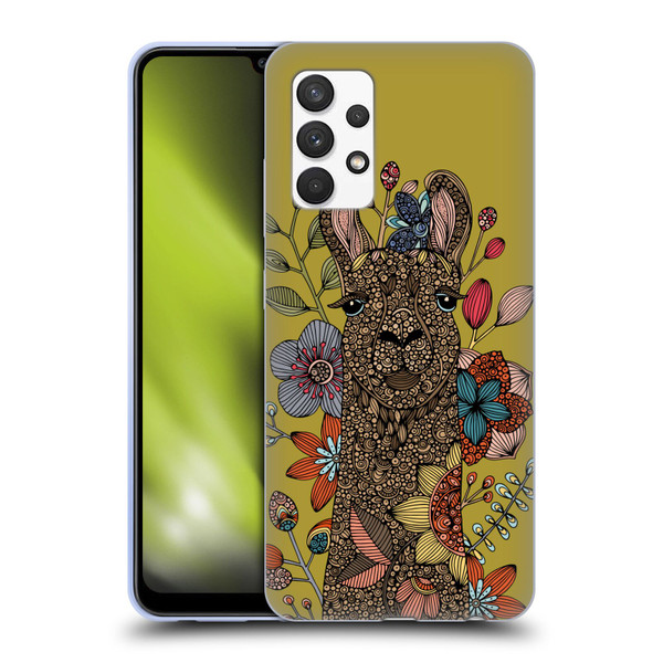 Valentina Animals And Floral Llama Soft Gel Case for Samsung Galaxy A32 (2021)
