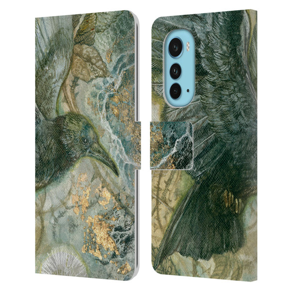Stephanie Law Birds Detached Shadow Leather Book Wallet Case Cover For Motorola Edge (2022)
