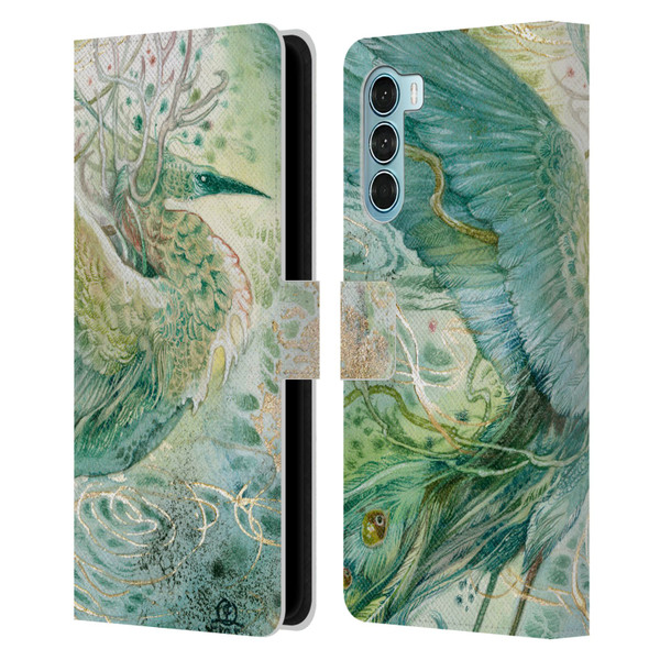 Stephanie Law Birds Phoenix Leather Book Wallet Case Cover For Motorola Edge S30 / Moto G200 5G