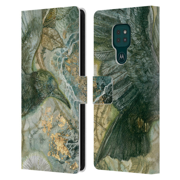 Stephanie Law Birds Detached Shadow Leather Book Wallet Case Cover For Motorola Moto G9 Play