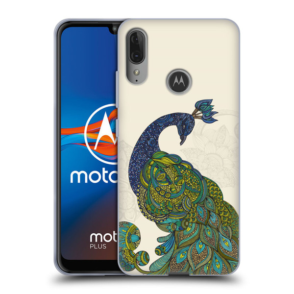 Valentina Birds Peacock Tail Soft Gel Case for Motorola Moto E6 Plus