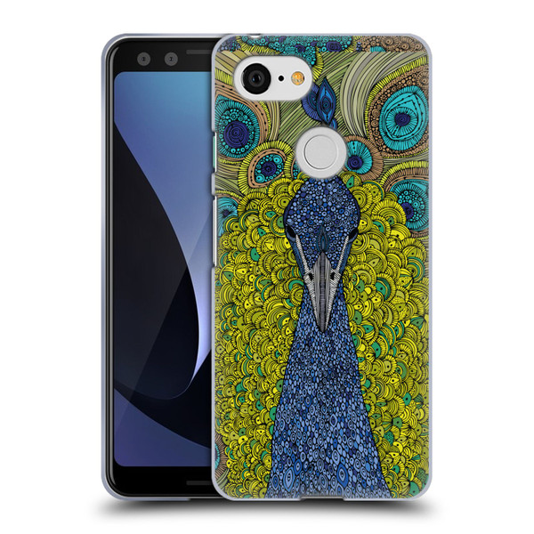 Valentina Birds The Peacock Soft Gel Case for Google Pixel 3