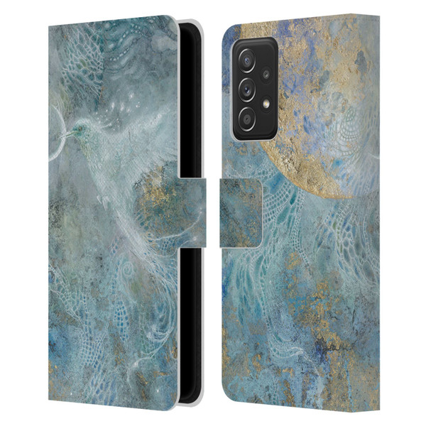 Stephanie Law Birds Silvers Of The Moon Leather Book Wallet Case Cover For Samsung Galaxy A52 / A52s / 5G (2021)