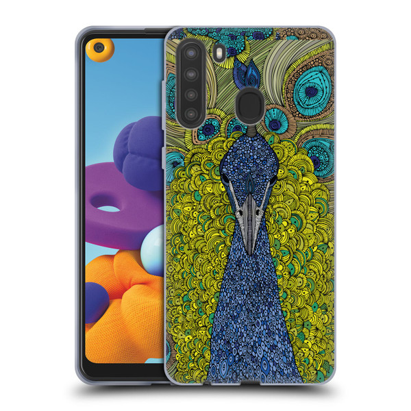 Valentina Birds The Peacock Soft Gel Case for Samsung Galaxy A21 (2020)