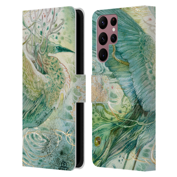 Stephanie Law Birds Phoenix Leather Book Wallet Case Cover For Samsung Galaxy S22 Ultra 5G