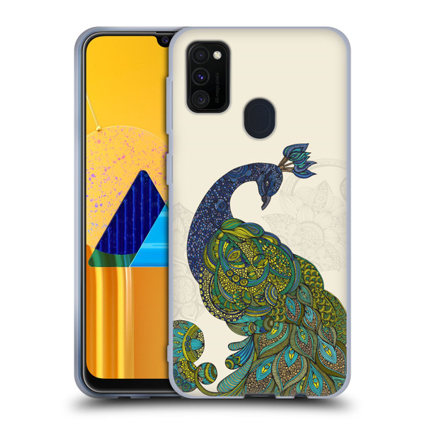 Valentina Birds Peacock Tail Soft Gel Case for Samsung Galaxy M30s (2019)/M21 (2020)