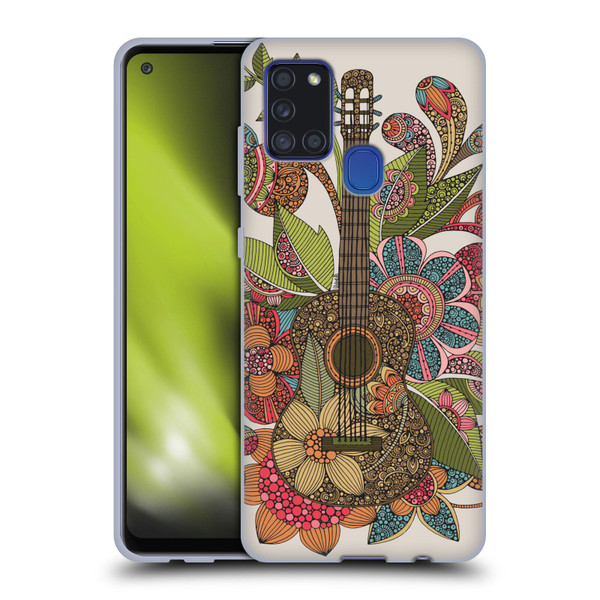 Valentina Bloom Ever Guitar Soft Gel Case for Samsung Galaxy A21s (2020)