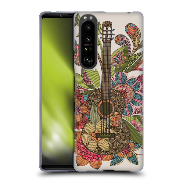Valentina Bloom Ever Guitar Soft Gel Case for Sony Xperia 1 III