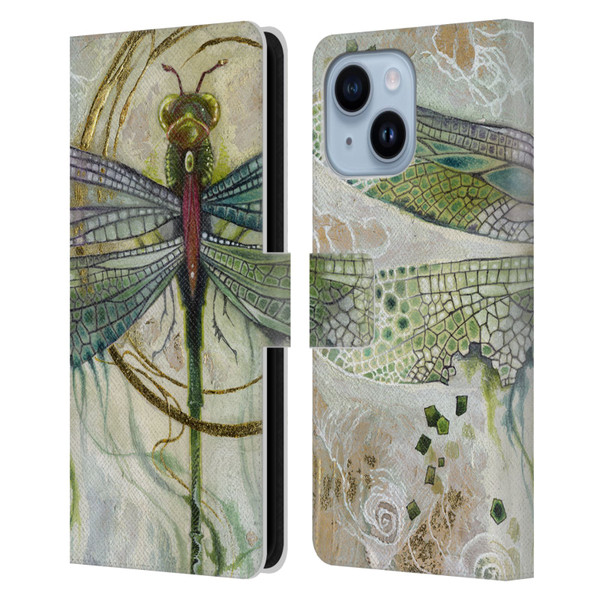 Stephanie Law Immortal Ephemera Damselfly 2 Leather Book Wallet Case Cover For Apple iPhone 14 Plus