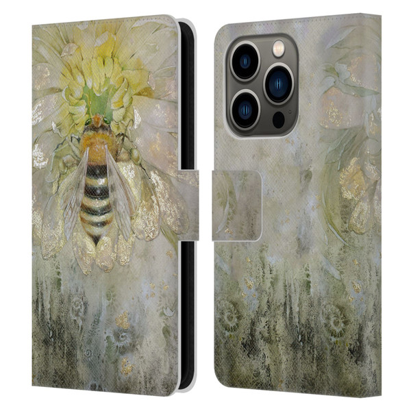 Stephanie Law Immortal Ephemera Bee Leather Book Wallet Case Cover For Apple iPhone 14 Pro
