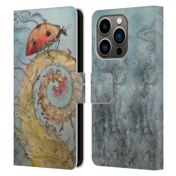 Stephanie Law Immortal Ephemera Ladybird Leather Book Wallet Case Cover For Apple iPhone 14 Pro