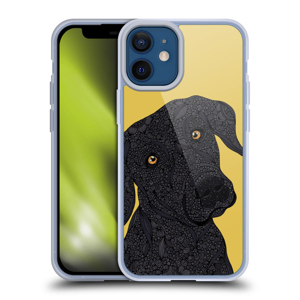 Valentina Dogs Black Labrador Soft Gel Case for Apple iPhone 12 Mini