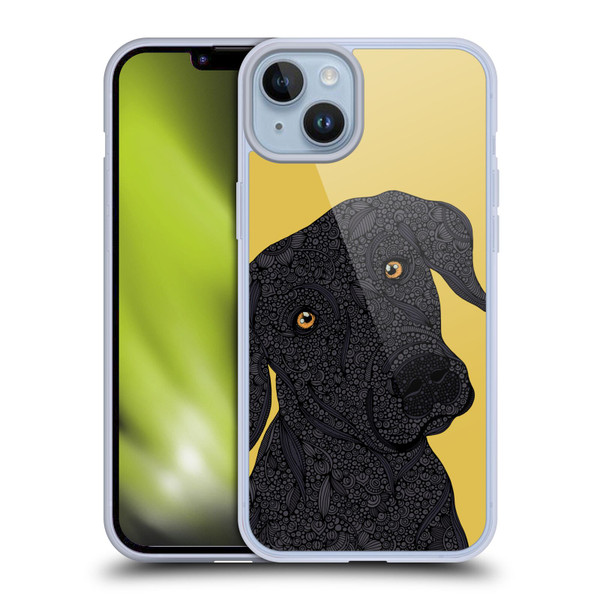 Valentina Dogs Black Labrador Soft Gel Case for Apple iPhone 14 Plus