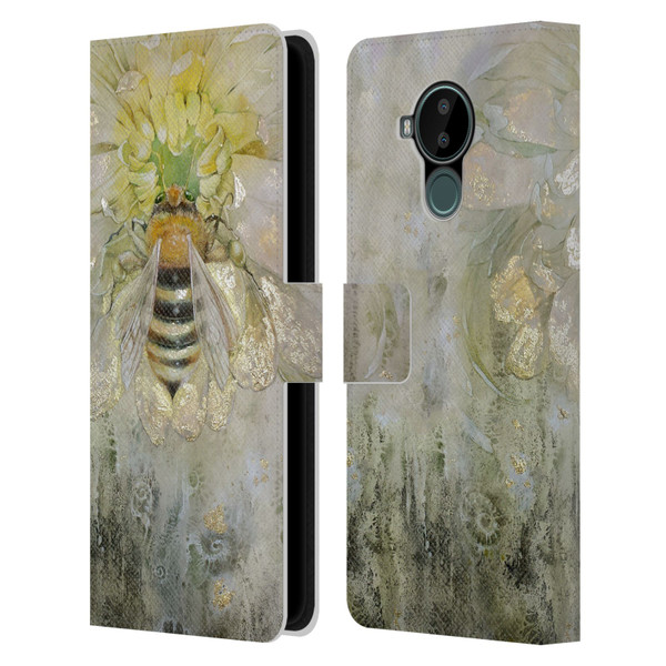 Stephanie Law Immortal Ephemera Bee Leather Book Wallet Case Cover For Nokia C30