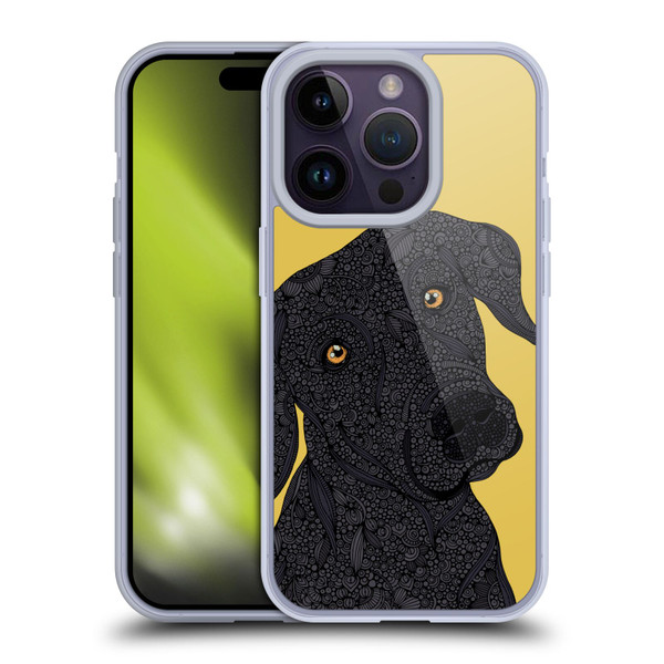 Valentina Dogs Black Labrador Soft Gel Case for Apple iPhone 14 Pro