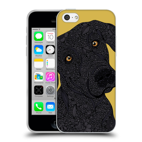 Valentina Dogs Black Labrador Soft Gel Case for Apple iPhone 5c