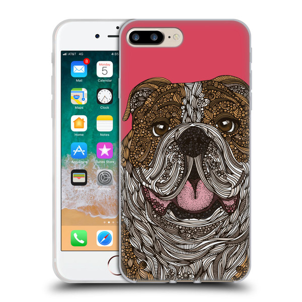 Valentina Dogs English Bulldog Soft Gel Case for Apple iPhone 7 Plus / iPhone 8 Plus